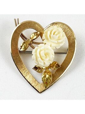 Krementz Vintage Heart Brooch